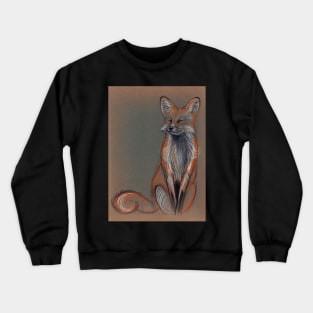 Foxy - Original prisma pencil drawing of a beautiful fox Crewneck Sweatshirt